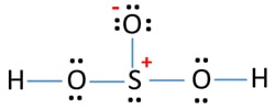 mark charges on atoms in H2SO3